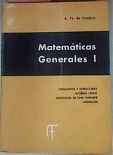 Matematicas Generales I. | 38921 | Fernández de Trocóniz, A